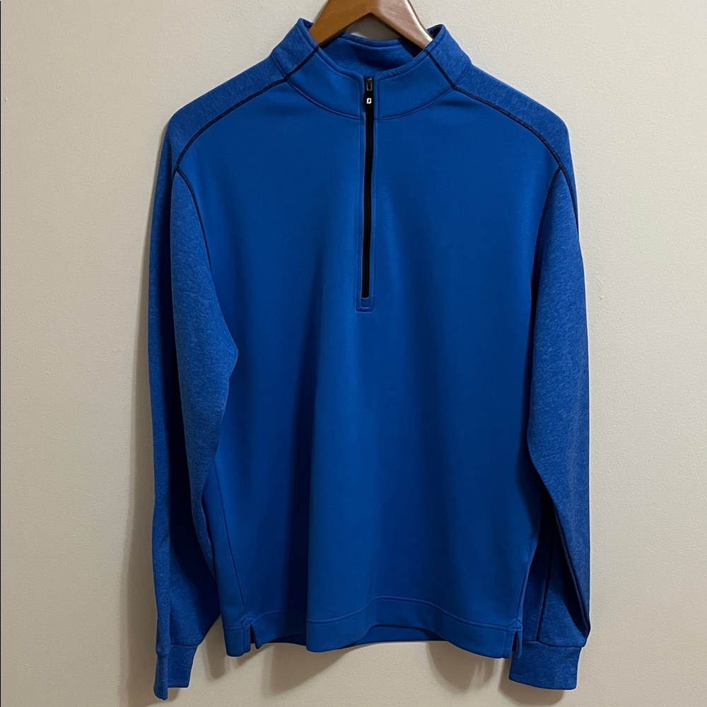 FootJoy Men's Blue Quarter-Zip Pullover size Medium Outdoor Casual Lightweight